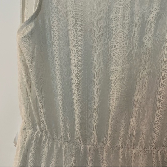 Pink Martini Lace Maxi Boho Indi Grunge Semi Sheer Dress - Picture 4 of 9